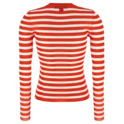 Striped viscose cardigan
