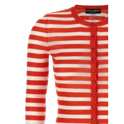 Striped viscose cardigan