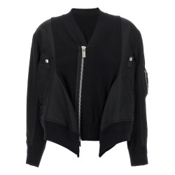 Nylon insert cardigan