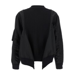 Nylon insert cardigan