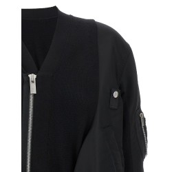 Nylon insert cardigan