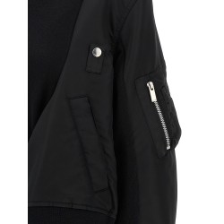 Nylon insert cardigan