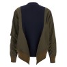 Nylon insert cardigan
