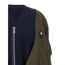 Nylon insert cardigan