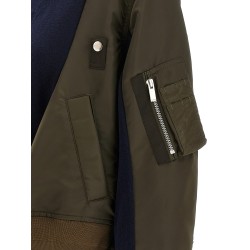 Nylon insert cardigan