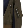 Nylon insert cardigan