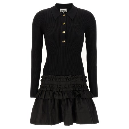'Melange Rib Knit Mini' dress