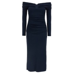 'Off-Shoulder 3/4 SLV Ruched Midi' dress
