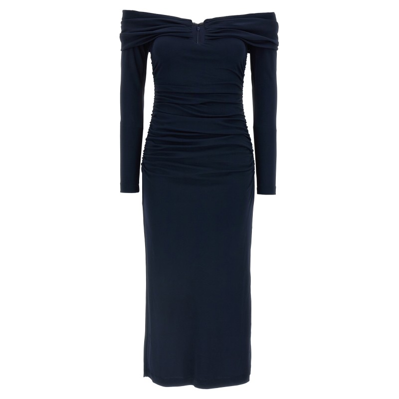 'Off-Shoulder 3/4 SLV Ruched Midi' dress