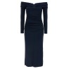 'Off-Shoulder 3/4 SLV Ruched Midi' dress