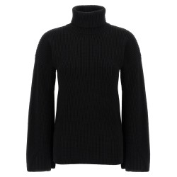 Ribbed wool turtleneck sweater