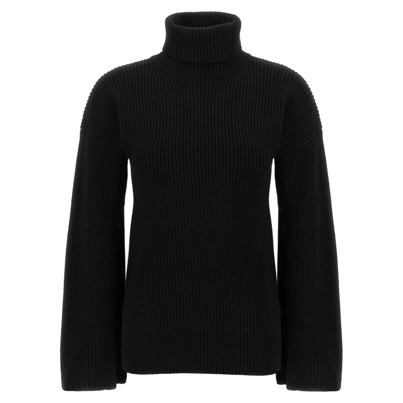 Ribbed wool turtleneck sweater