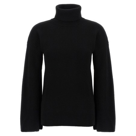 Ribbed wool turtleneck sweater