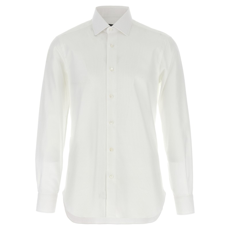 Honeycomb cotton shirt