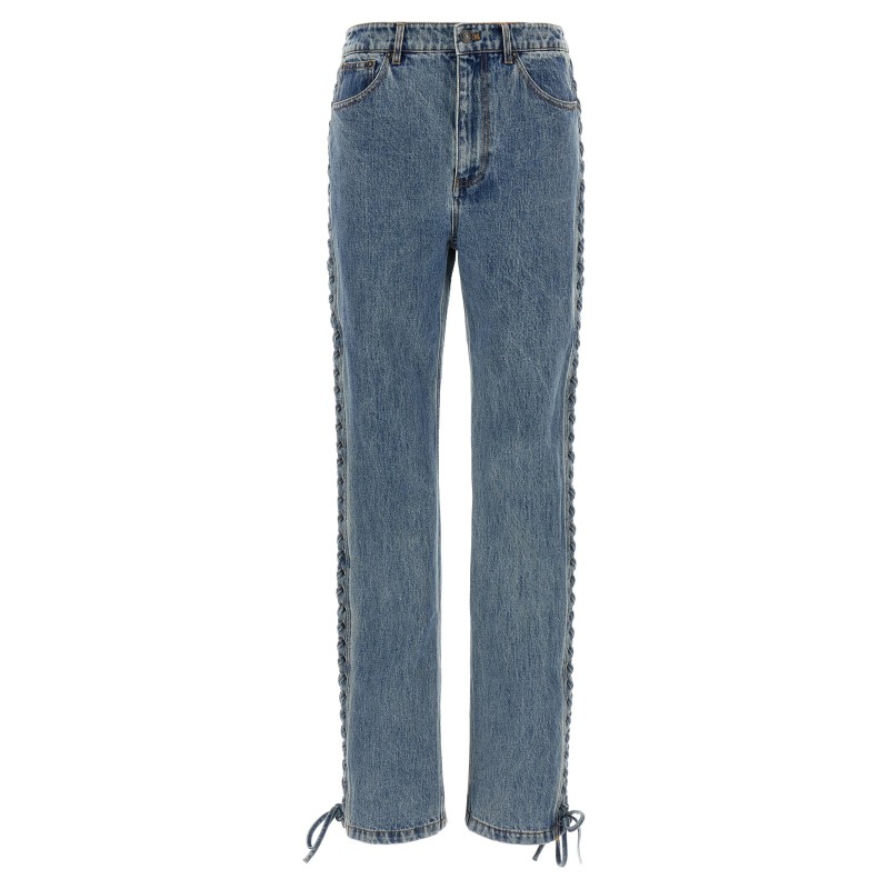 'Laced Straight Leg' jeans