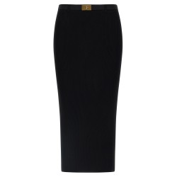 Ribbed knit skirt