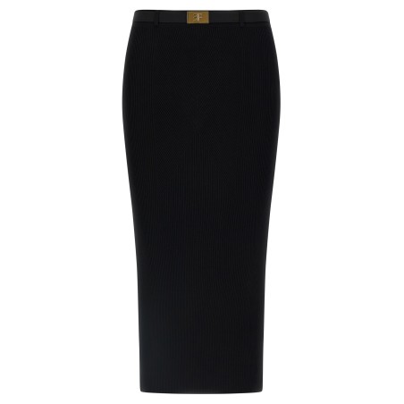 Ribbed knit skirt