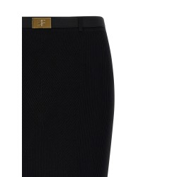 Ribbed knit skirt
