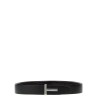 Reversible crocodile leather belt