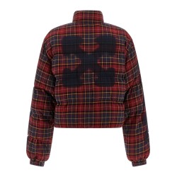 'Check Flan Arrow Spray' down jacket