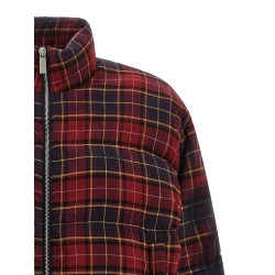 'Check Flan Arrow Spray' down jacket