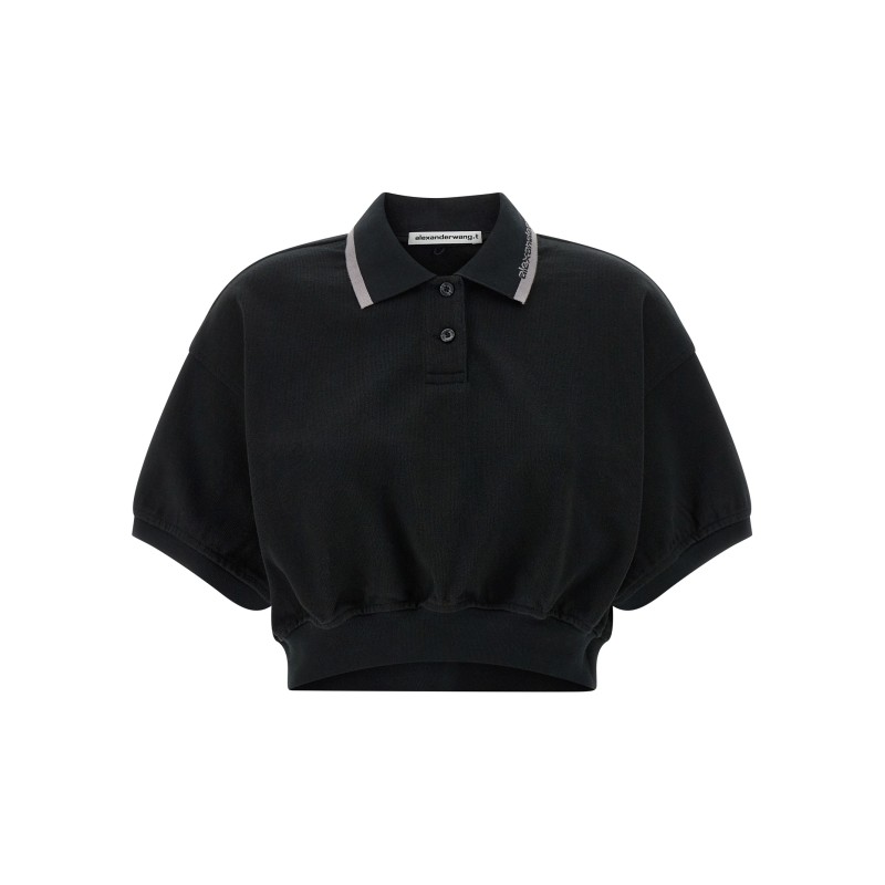 Intarsia collar polo shirt