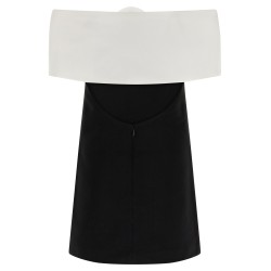 'Black Crêpe Flower Mini' dress
