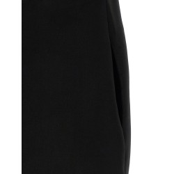 'Black Crêpe Flower Mini' dress