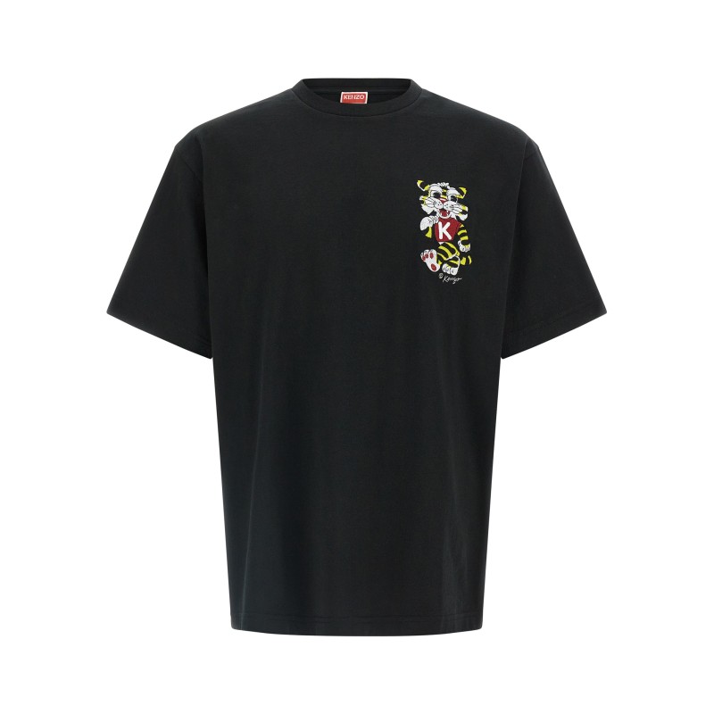 'Wild Tiger embroidered' T-shirt
