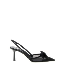 Mesh slingback with bow