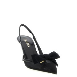 Mesh slingback with bow