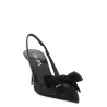 Mesh slingback with bow