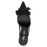 Mesh slingback with bow
