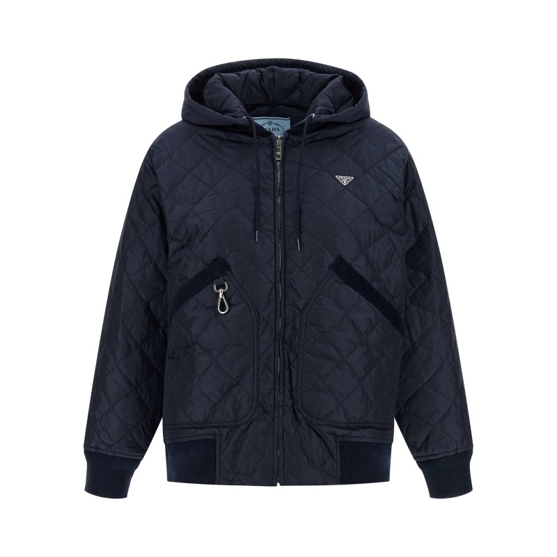 Quilted hooded jacket