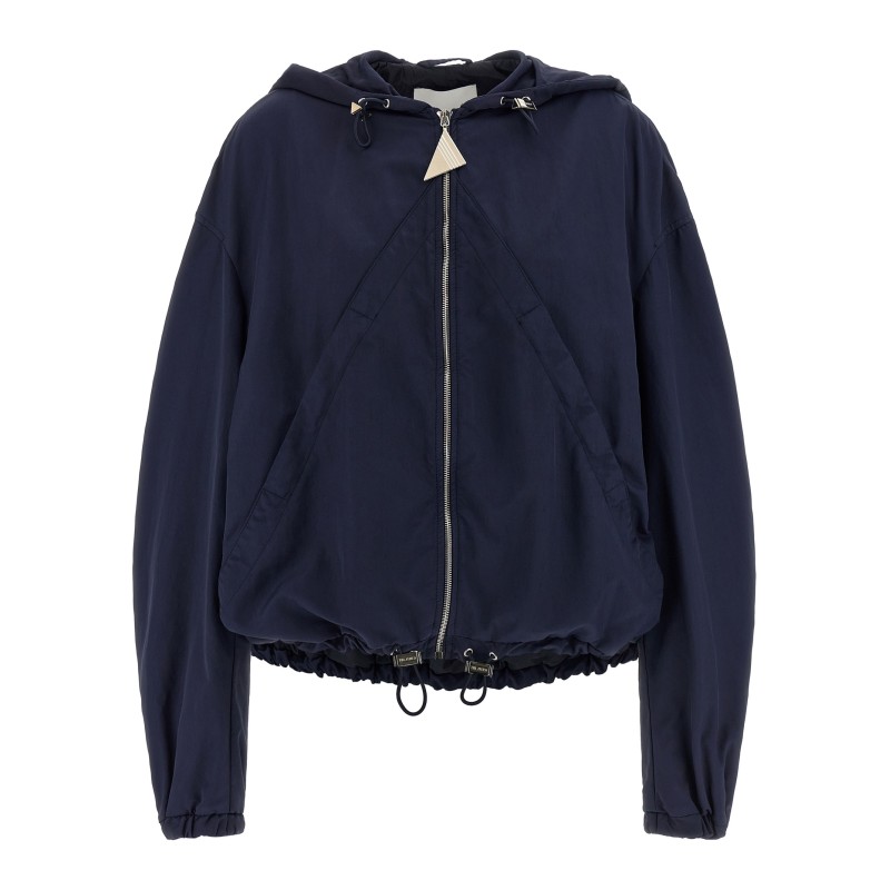 Hooded bomber jacket
