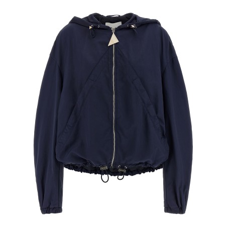 Hooded bomber jacket