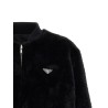 Eco-fur and Re-Nylon reversible bomber jacket