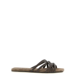 Leather slides