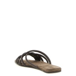Leather slides