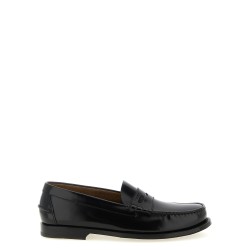 Brushed leather loafers
