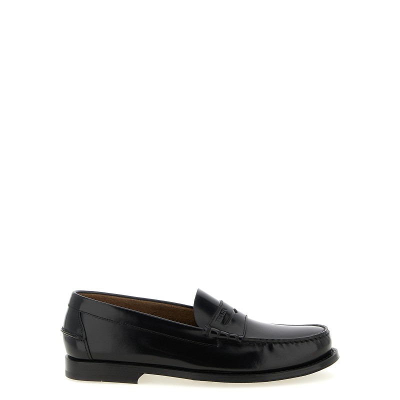 Brushed leather loafers
