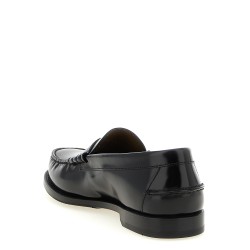 Brushed leather loafers