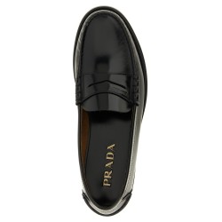 Brushed leather loafers