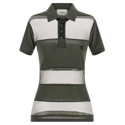 'Sheer Striped' polo shirt