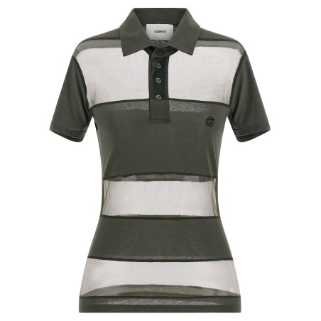 'Sheer Striped' polo shirt