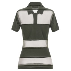'Sheer Striped' polo shirt