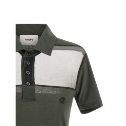 'Sheer Striped' polo shirt