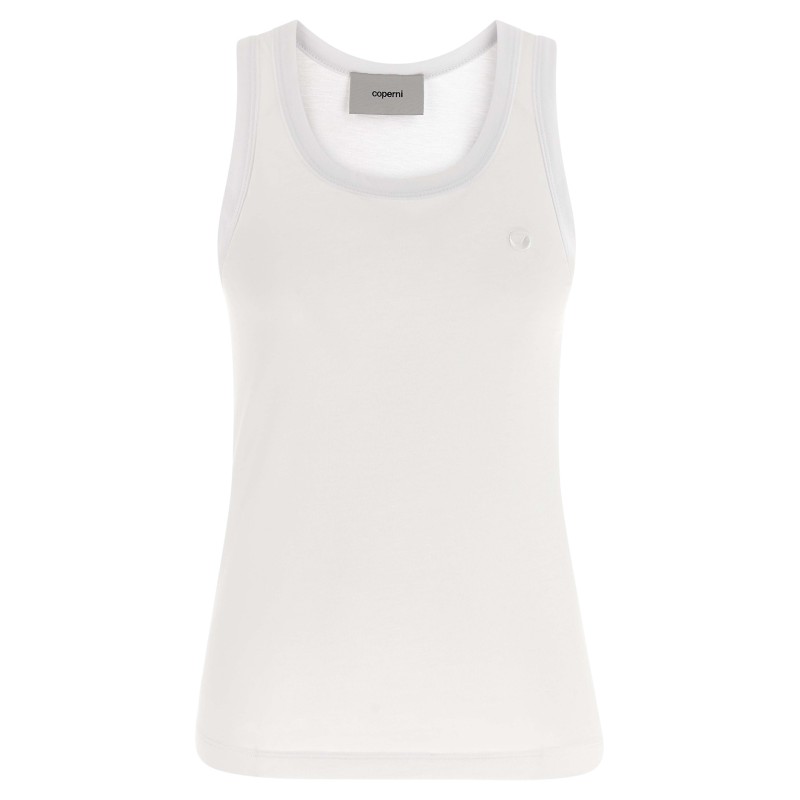 Logo embroidery tank top