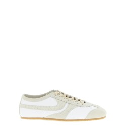 Leather and suede sneakers