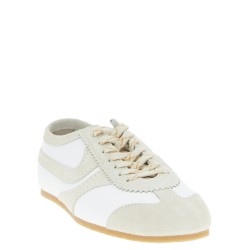 Leather and suede sneakers